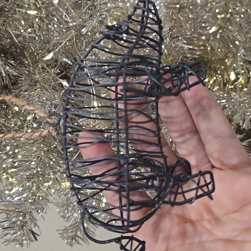 Rustic Wire Wrapped Pig Farmhouse Hanging Ornament